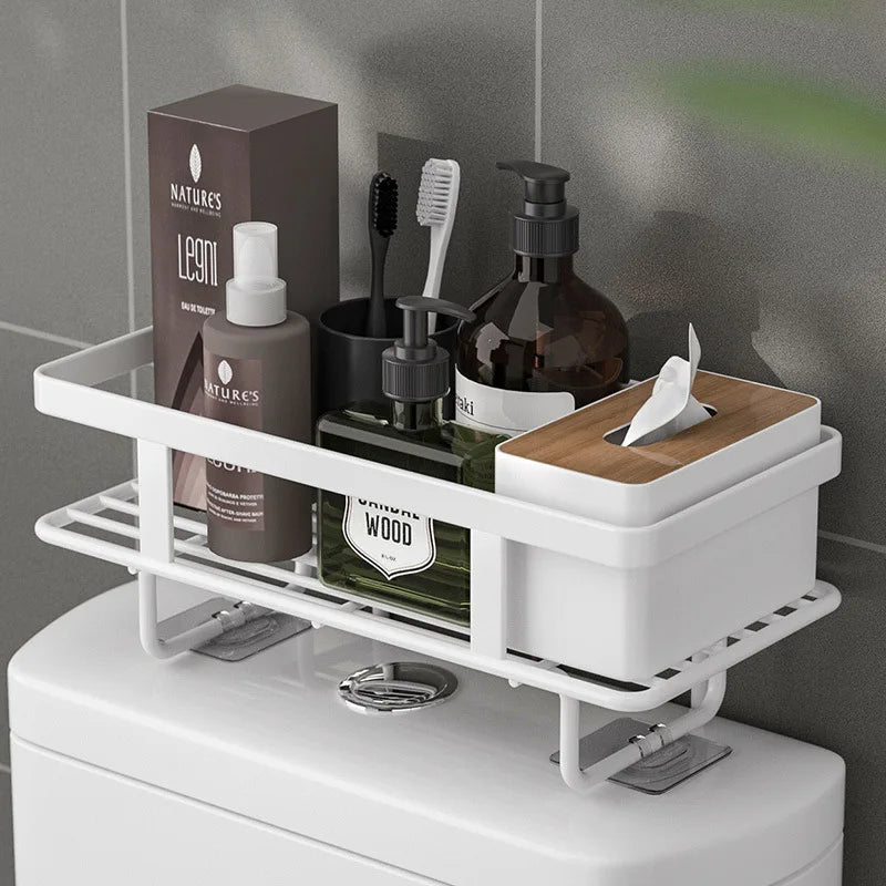 Badezimmerregal über der Toilette – Langlebiges Schmiedeeisen, Einfache Installation, Wahl zwischen 1 oder 2 Ebenen