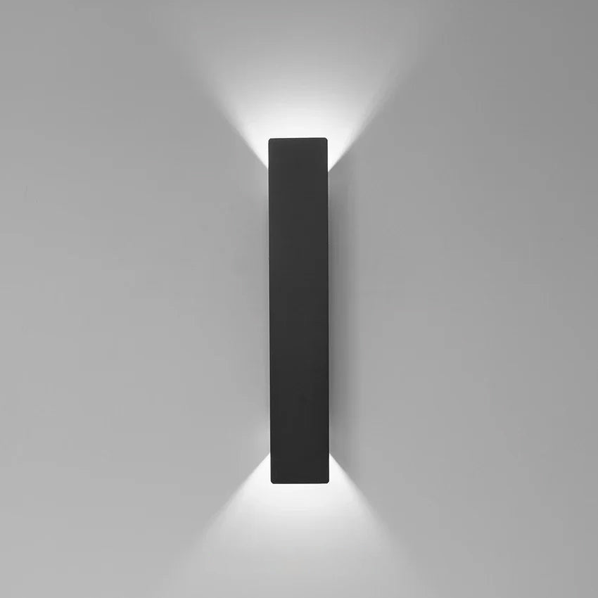 Outdoor Schwarze LED Wandleuchte Aluminium Modern