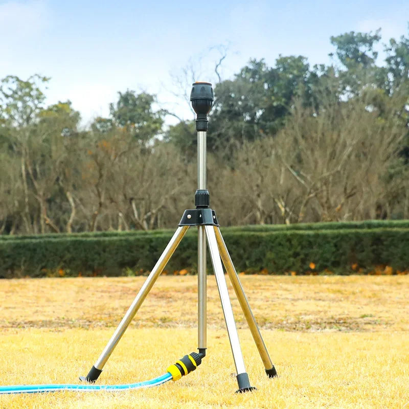 360° Garten Rotationssprinkler – Edelstahl Stativ Set
