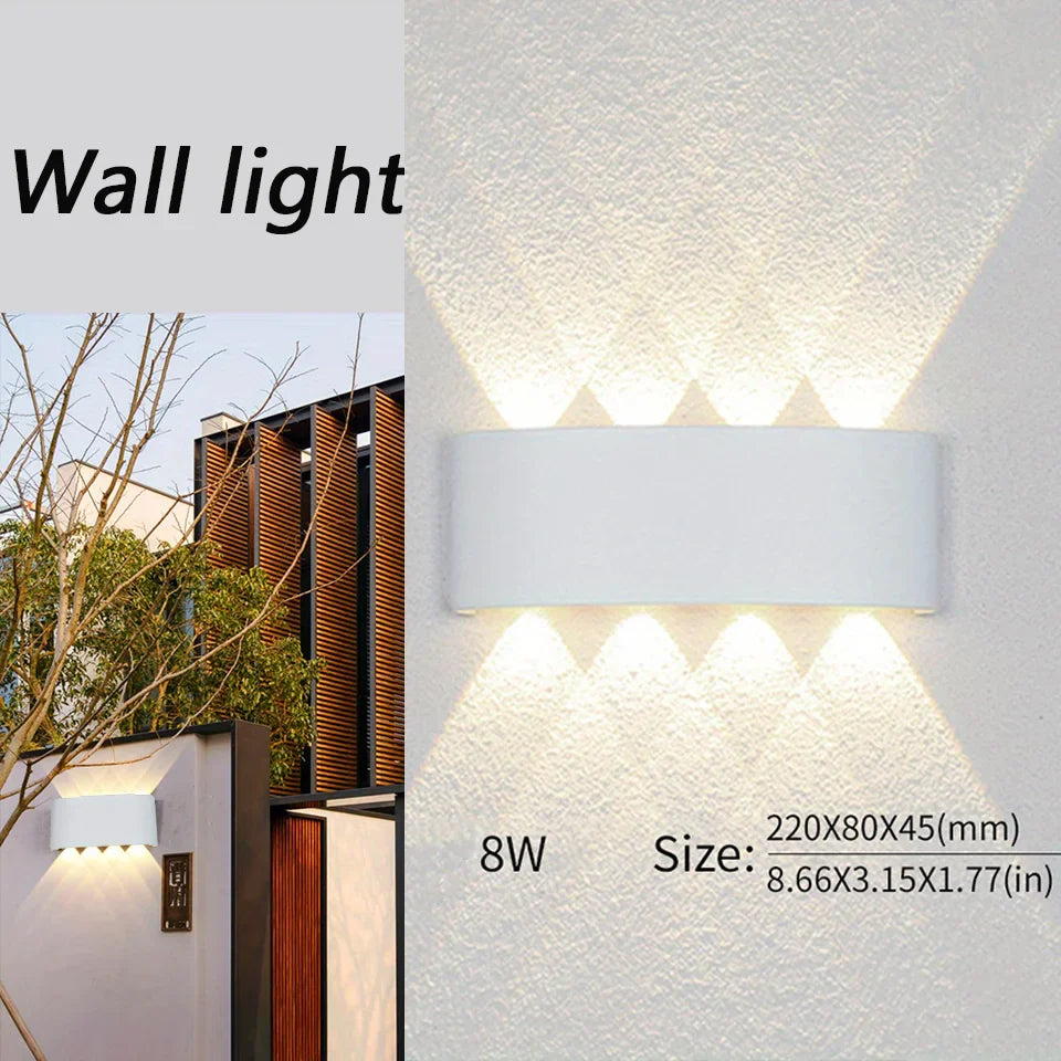 Rayvia Wasserdichte LED Wandleuchte für Innen- und Außenbereiche
