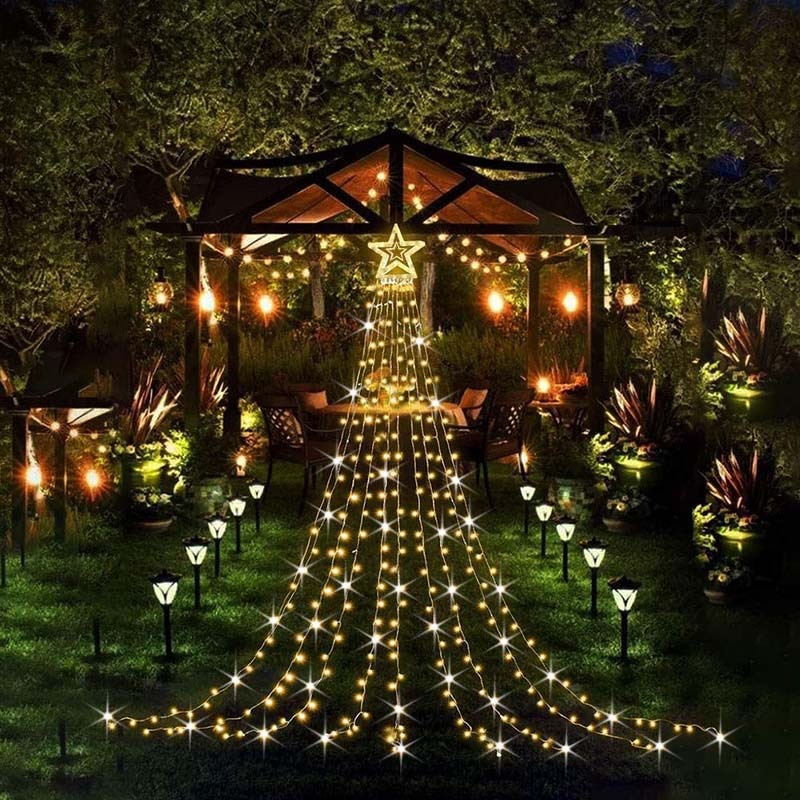 LED-Lichtshow für den Weihnachtsbaum im Freien