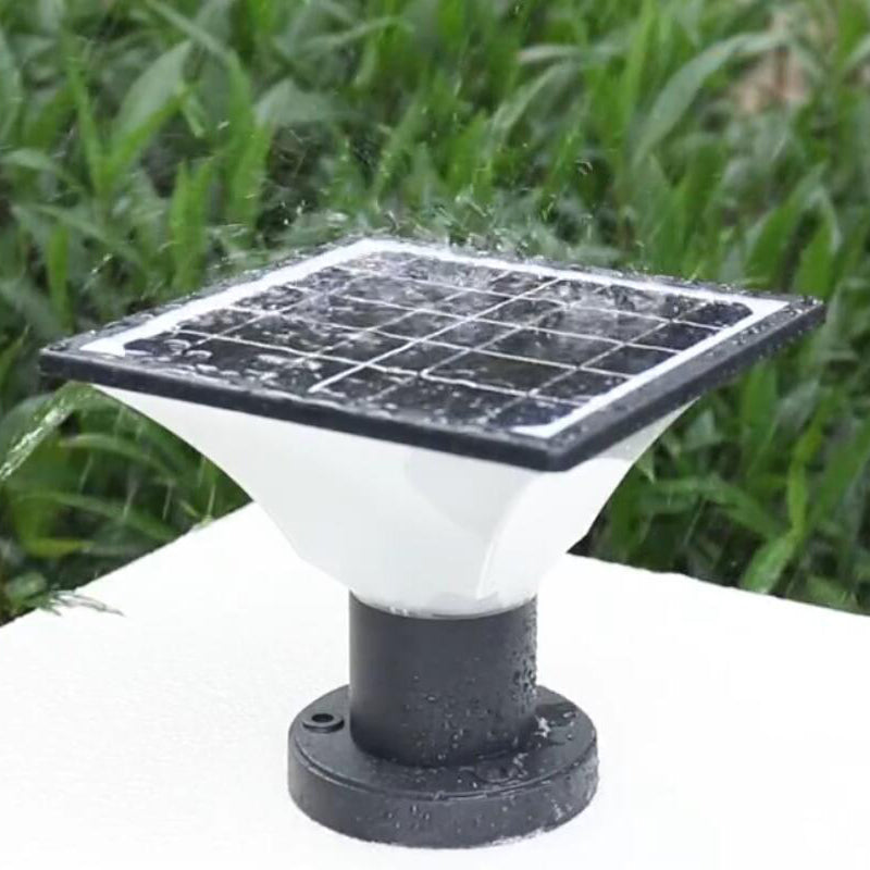 LED-Solarstützlamp – Wetterfester Außenbeleuchtung mit 4000mAh Batterie