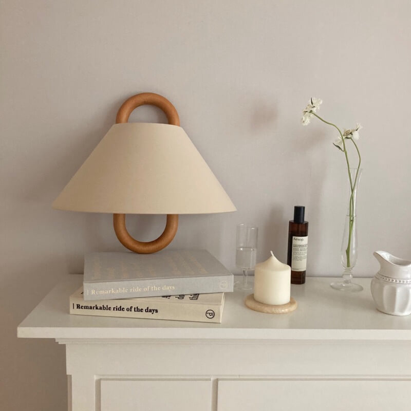 Wandleuchte Moderne Holzstoff Wandleuchte Lampe