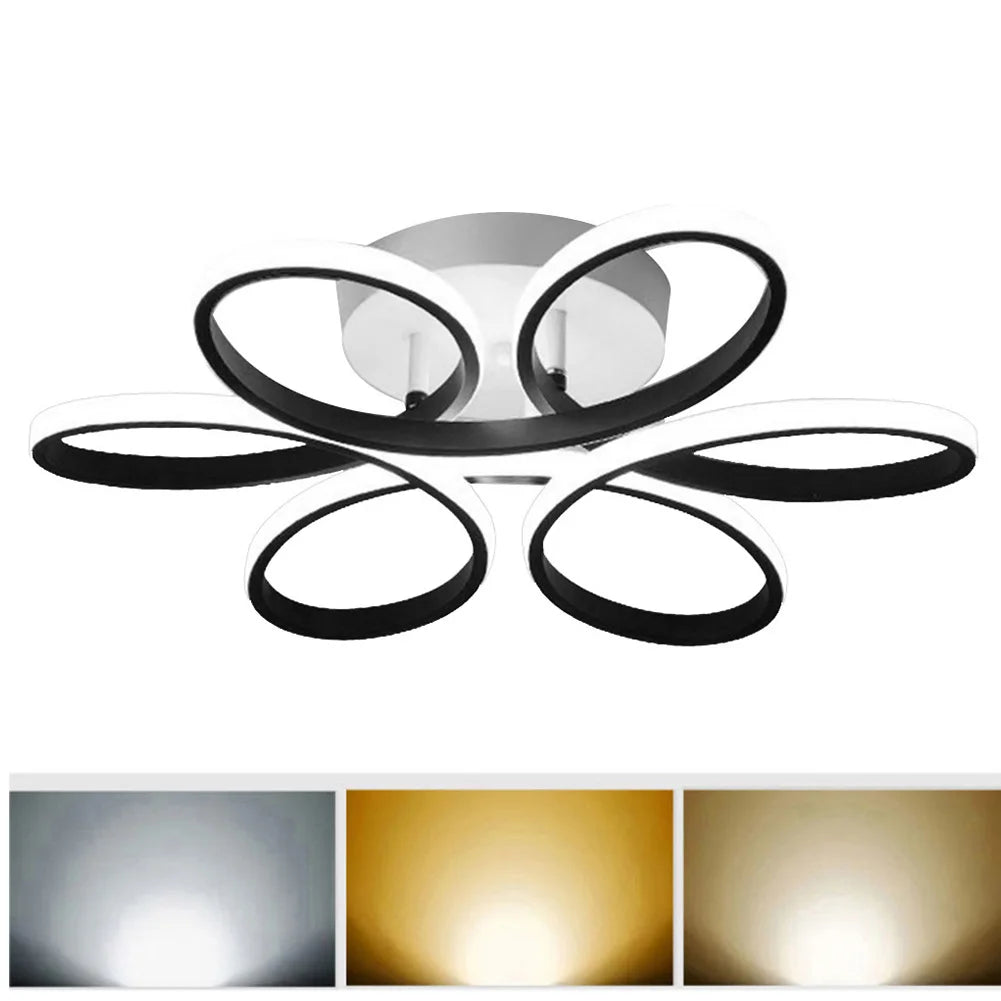 Moderner LED Blumen Kronleuchter - Elegante Deckenlampe mit drei Farboptionen