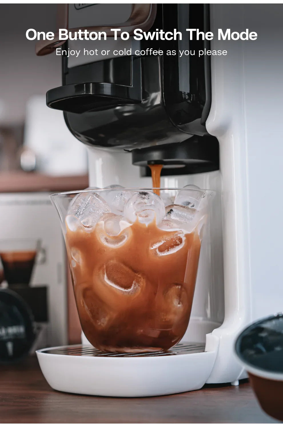 5-in-1 Kaffeemaschine – 20-Bar Mehrfachkapselbrüher mit Milchaufschäumer
