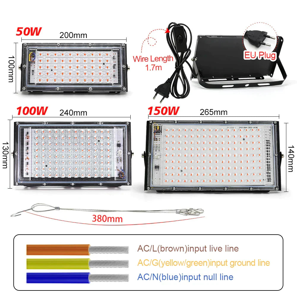 Garduru - Vollspektrum LED EU-Stecker Pflanzenlampe