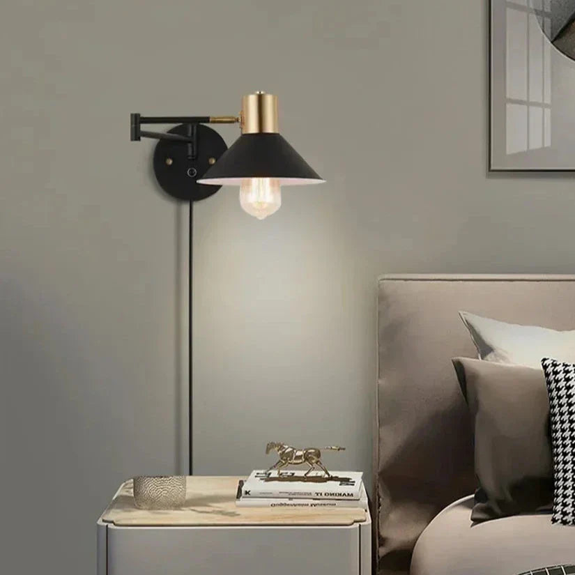 Dimmbares Metall-Wandlicht – Verstellbare Nachttisch-Stehlampe für moderne Häuser
