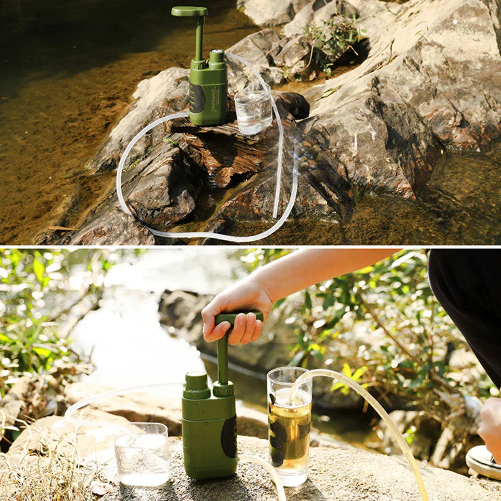 kein Produkt in der Fabrik Tragbarer Outdoor-Wasserfilter – Handpumpe Camping-Wasserreiniger für sicheres Trinkwasser