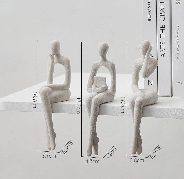 Garduru 3-teiliges Bücherregal-Dekor aus Resin - 17 cm