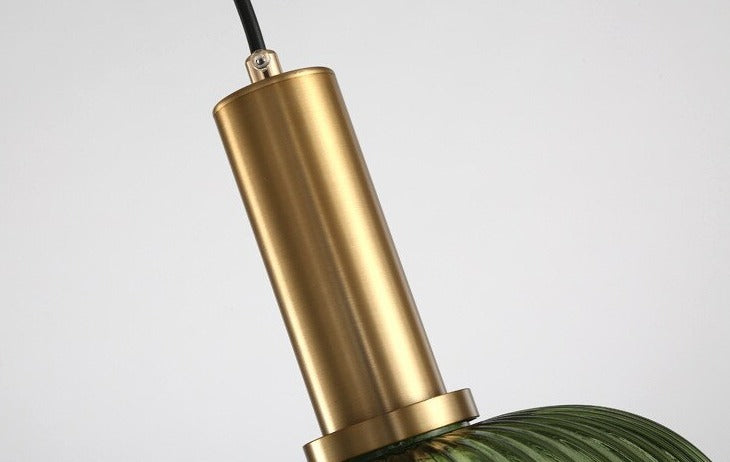 RoyaleGlow Texturiertes Glas Pendelleuchte – Elegante verstellbare Deckenleuchte für moderne Innenräume
