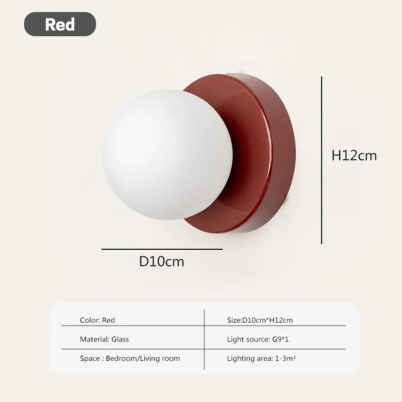 Royaleva Nordic LED Glas Wandlampe – Minimalistische Kugel Wandleuchte für moderne Innenräume