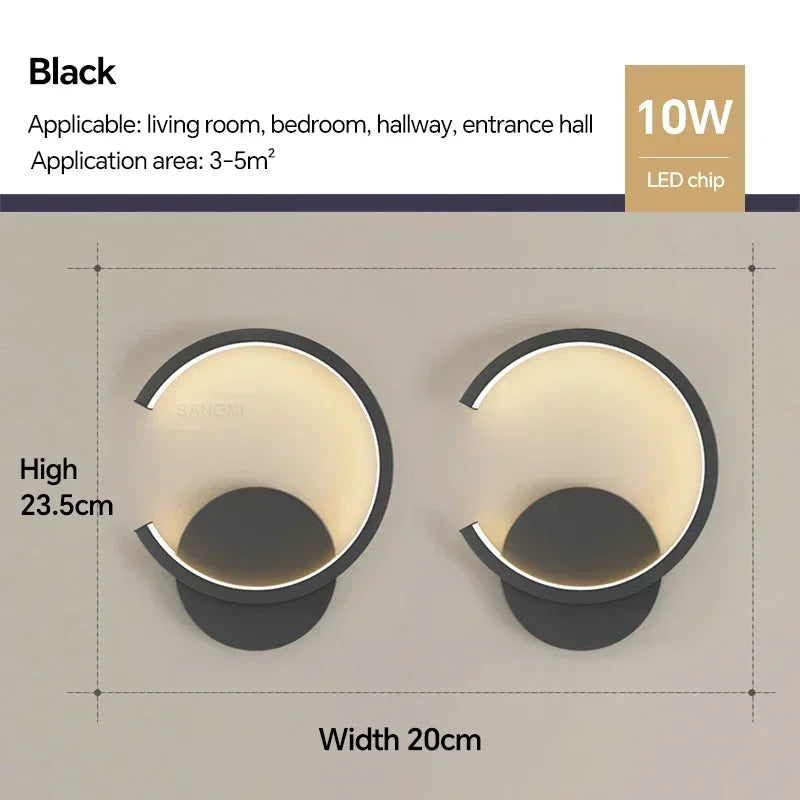RoyaleGlow Moderne Goldkupfer Wandleuchte - Nordisches LED Oben & Unten Licht