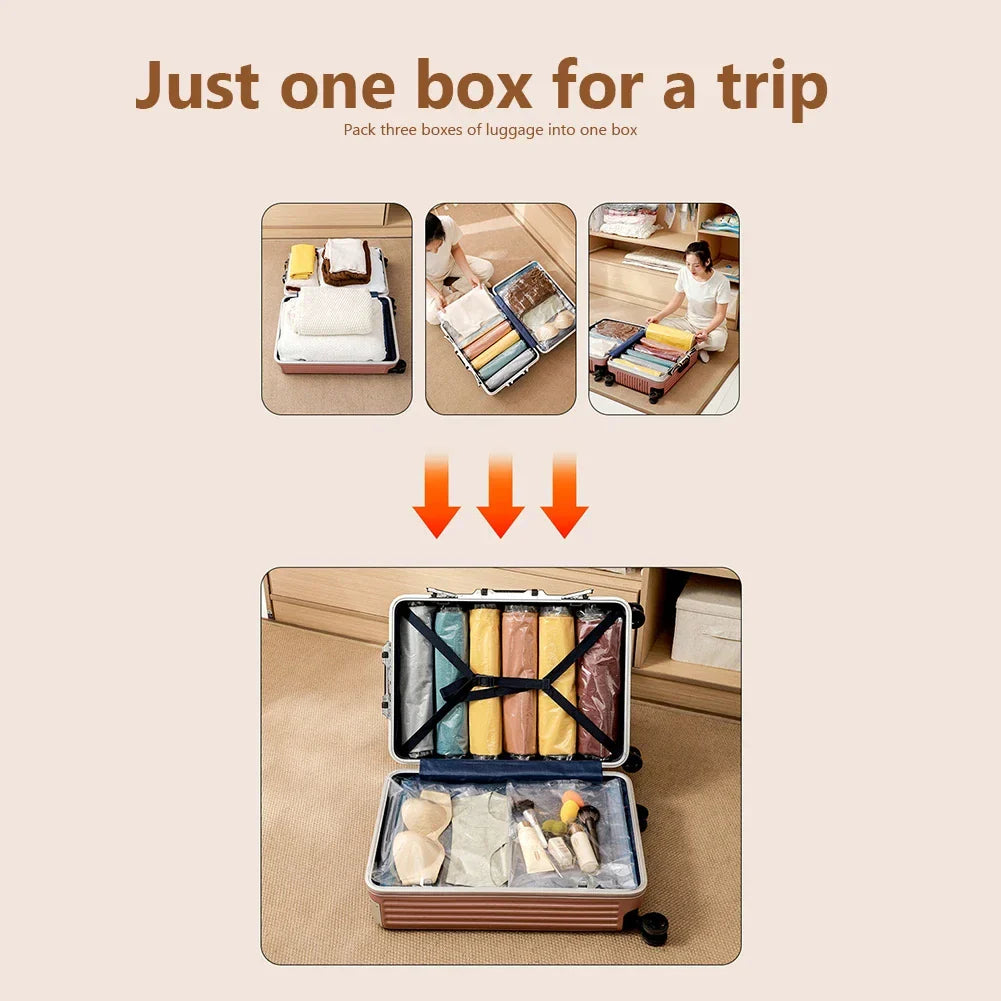 4PCS Wiederverwendbare Vakuumverpackungsbeutel mit Handpumpe