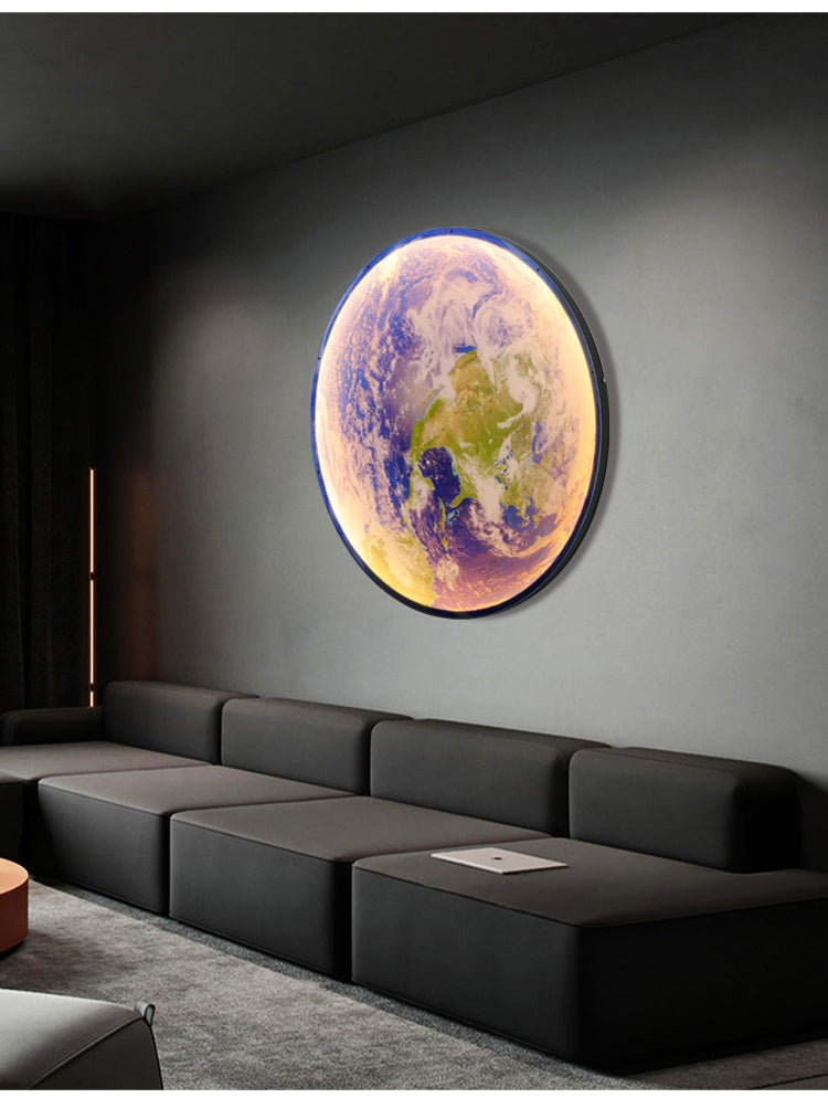 Royallure 3D LED Mond & Erde Lampe – Einzigartige Decken- & Wandleuchte für Raumthematische Dekoration