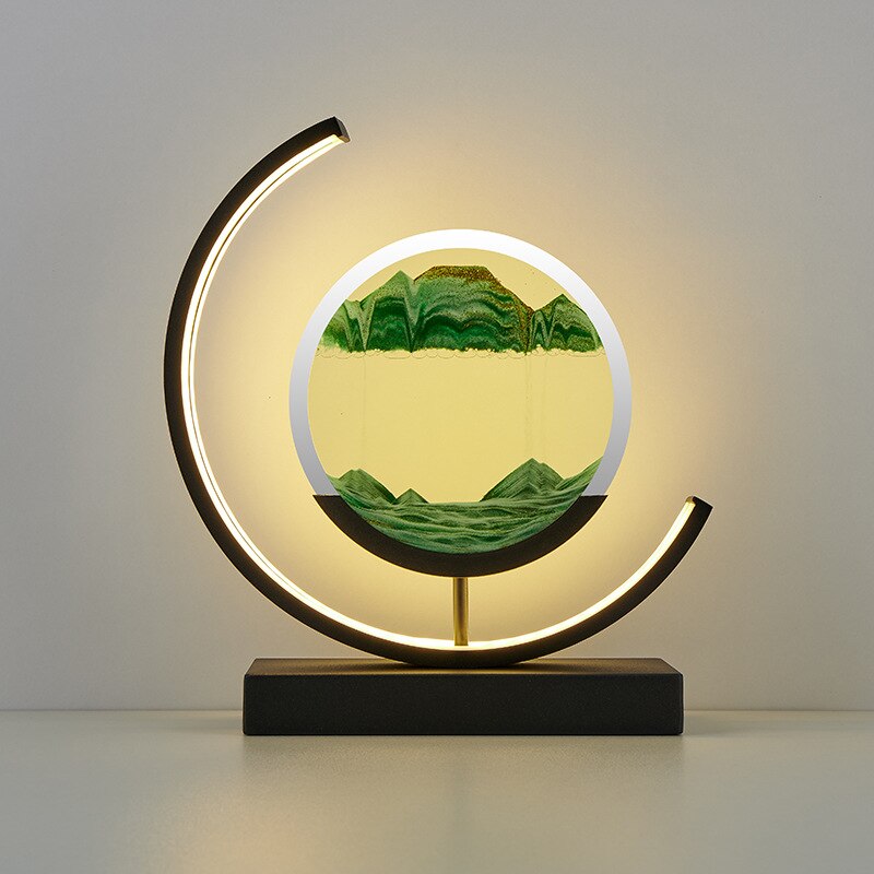 Lampe Art Sand Dynamisch 3D – Tisch LED Entspannend mit Effekt Naturlandschaft
