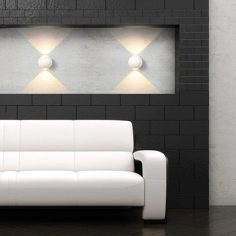 LED-Wandleuchte aus Aluminium – Modernes Design Kugel IP65