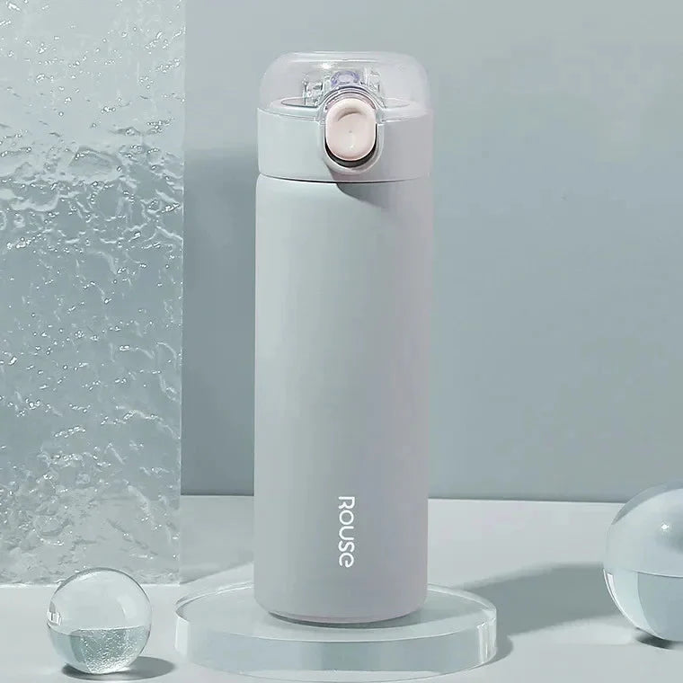 380ml Edelstahl Vakuumflasche mit Strohhalm Mädchen Thermos