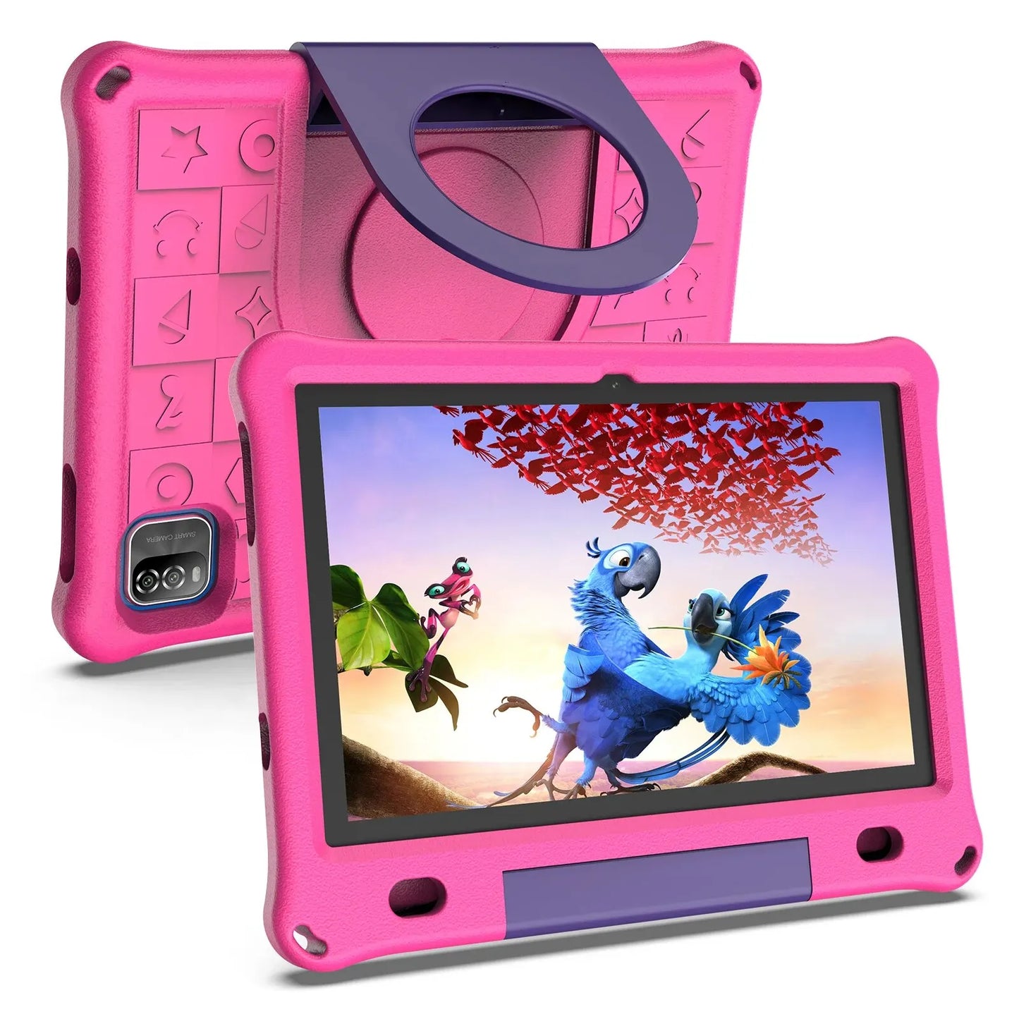 10,1 Zoll Kinder-Tablet mit Android 12, Quad-Core, 3GB RAM, 64GB ROM, EVA Schutzhülle für Kinder