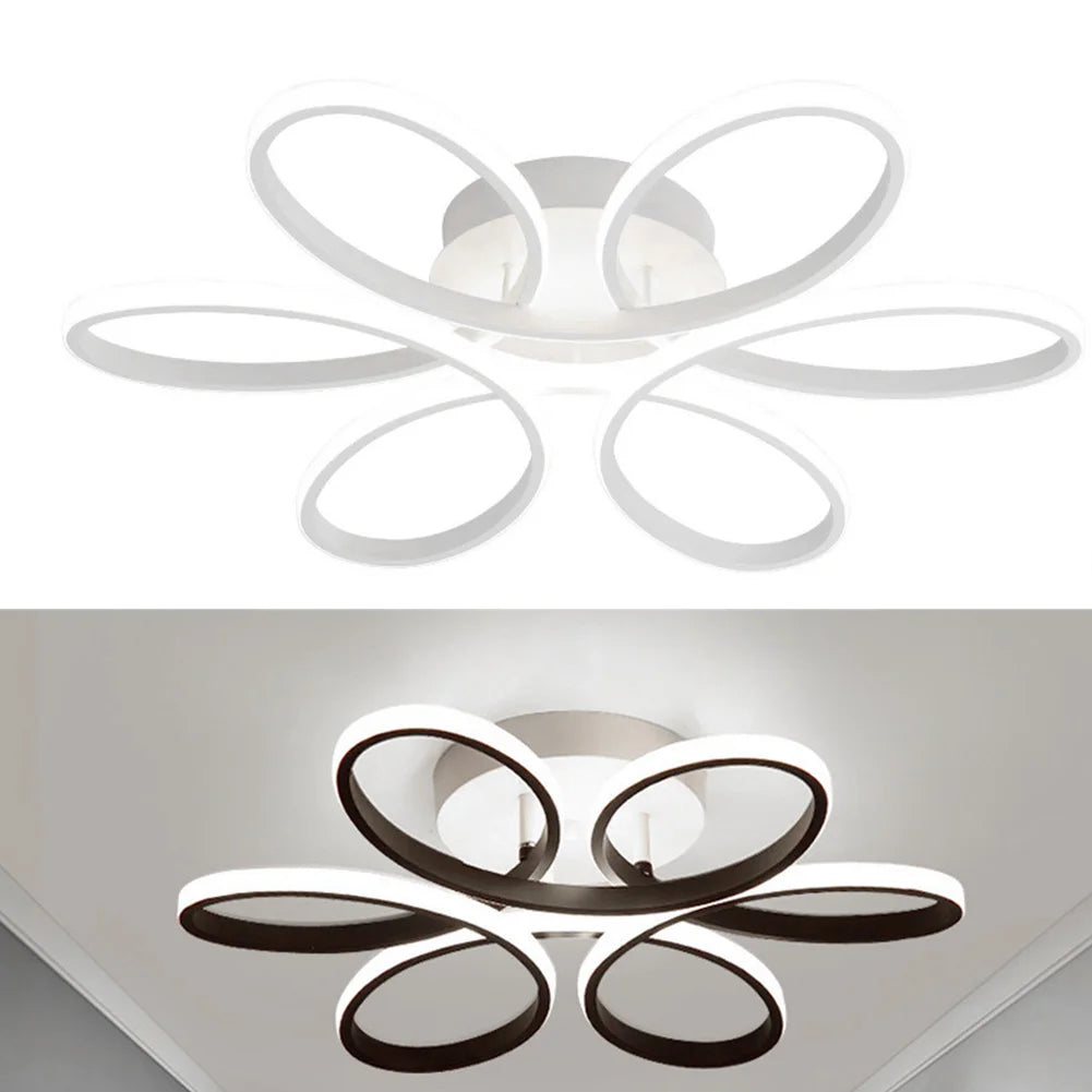 Moderner LED Blumen Kronleuchter - Elegante Deckenlampe mit drei Farboptionen