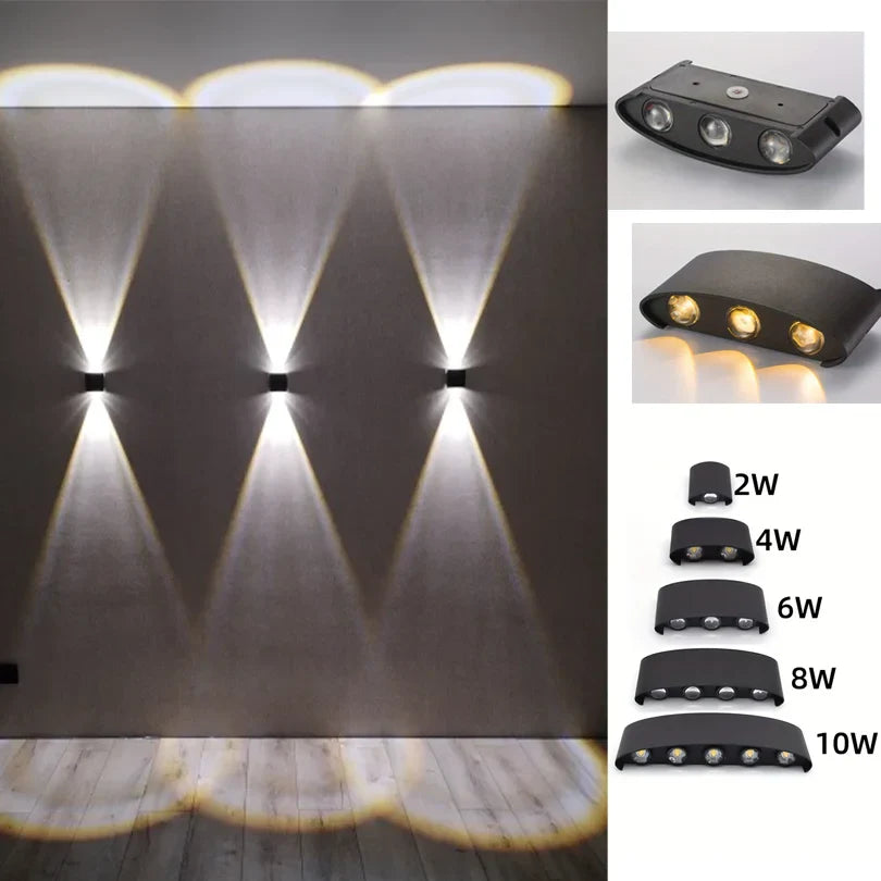 Rayvia Wasserdichte LED Wandleuchte für Innen- und Außenbereiche