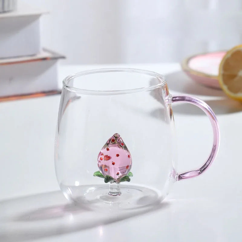 Becher mit Griff im Ichendorf-Stil mit Ornament in Grundfarbe