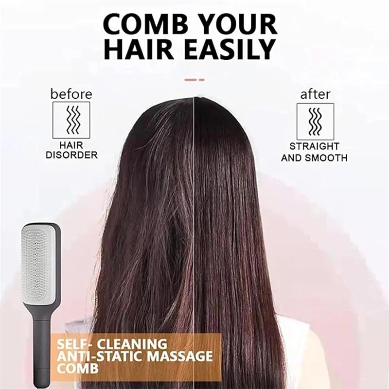 Selbstreinigende Haark Bürste & Massage Luftkissen Kamm