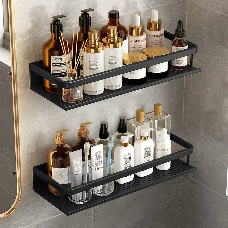 AquaForma – Schwarzes Duschregal mit modernem und platzsparendem Design
