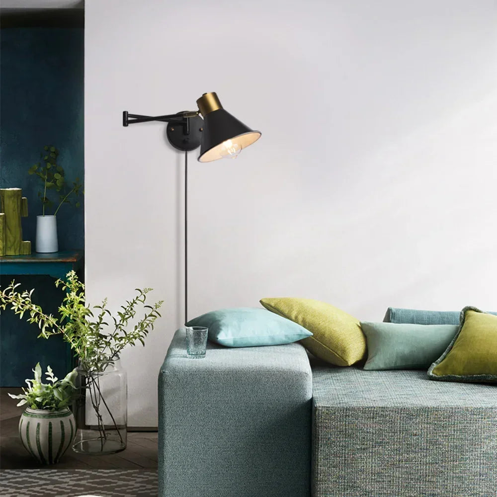 Dimmbares Metall-Wandlicht – Verstellbare Nachttisch-Stehlampe für moderne Häuser
