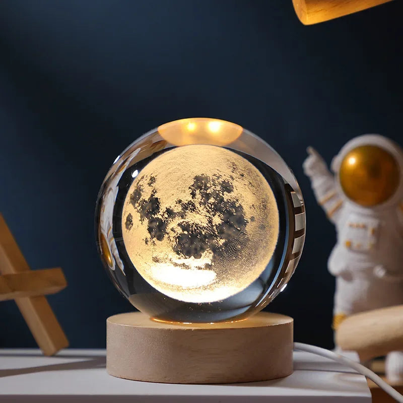 Leuchtende Mond Kristallkugel