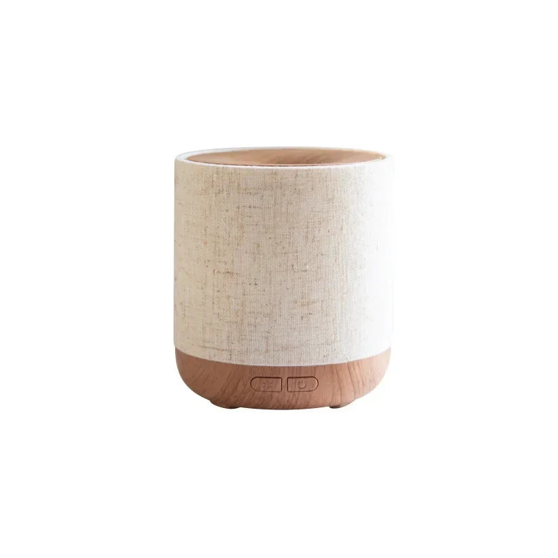ZenMist – Stylischer Stoff-Aromatherapie-Diffusor mit Beleuchtung und Luftbefeuchtung