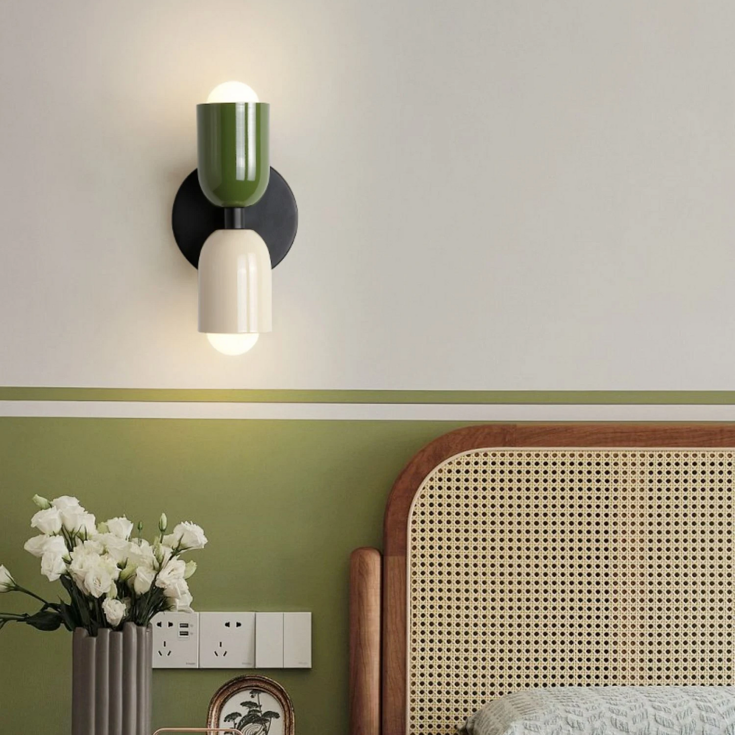 Energieeffiziente LED-Wandlampe mit Doppelköpfen aus Edelstahl für das Zuhause