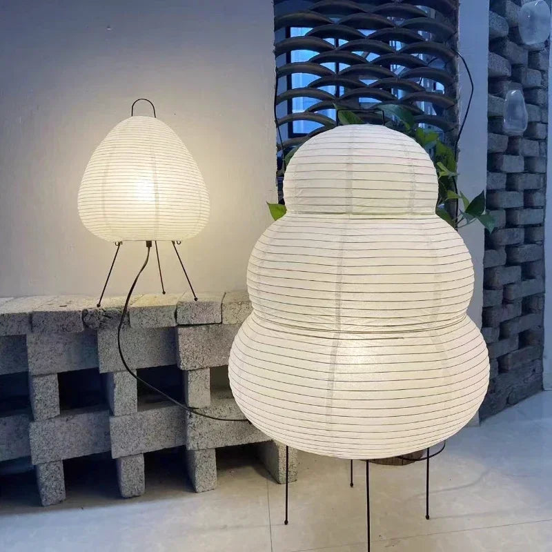 Royaleva Japanische Xuan-Papier-Tischlampe mit dimmbarem LED-Licht
