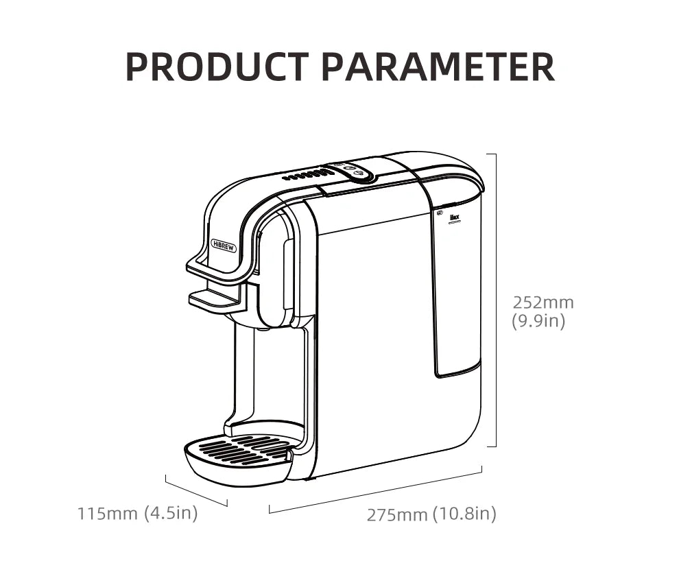 5-in-1 Kaffeemaschine – 20-Bar Mehrfachkapselbrüher mit Milchaufschäumer