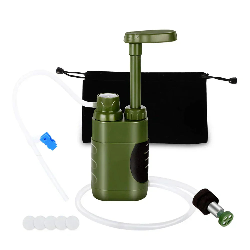 kein Produkt in der Fabrik Tragbarer Outdoor-Wasserfilter – Handpumpe Camping-Wasserreiniger für sicheres Trinkwasser