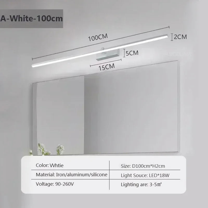 RoyaleGlow Moderne LED Badezimmer Wandleuchte mit einstellbarem Tricolor Licht