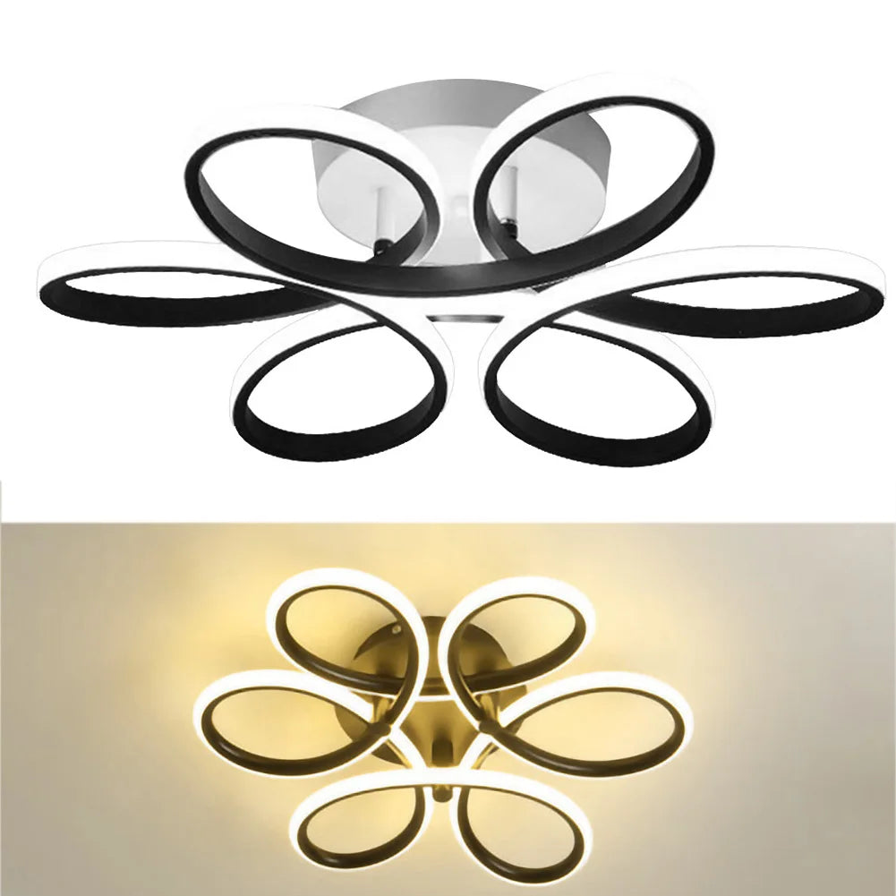 Moderner LED Blumen Kronleuchter - Elegante Deckenlampe mit drei Farboptionen