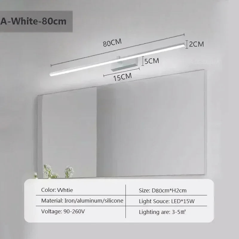 RoyaleGlow Moderne LED Badezimmer Wandleuchte mit einstellbarem Tricolor Licht