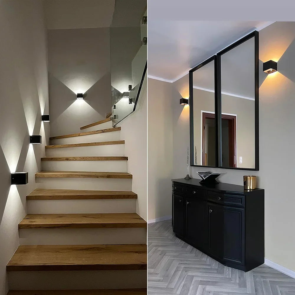 Wandleuchte Modern Schwarz Drahtlos LED Wandlampe