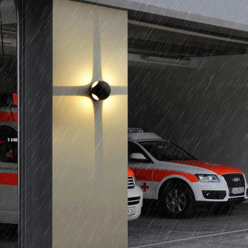 LED-Wandleuchte aus Aluminium – Modernes Design Kugel IP65