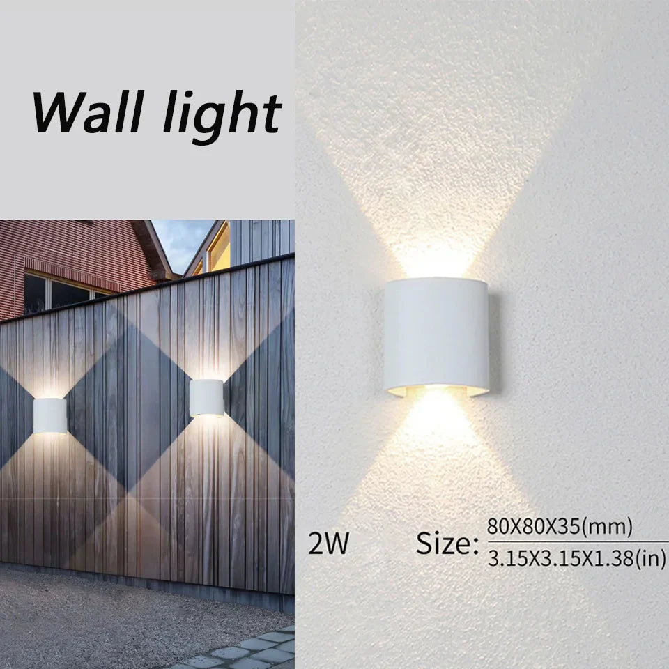 Rayvia Wasserdichte LED Wandleuchte für Innen- und Außenbereiche