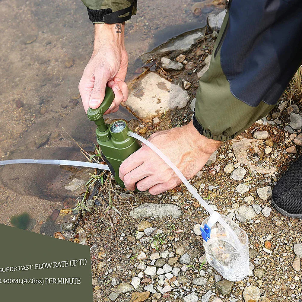 kein Produkt in der Fabrik Tragbarer Outdoor-Wasserfilter – Handpumpe Camping-Wasserreiniger für sicheres Trinkwasser
