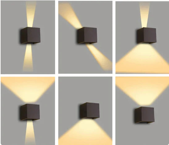 LED Würfel Wandlampe – Modernes Außen-Wasserdichtes Wandlicht