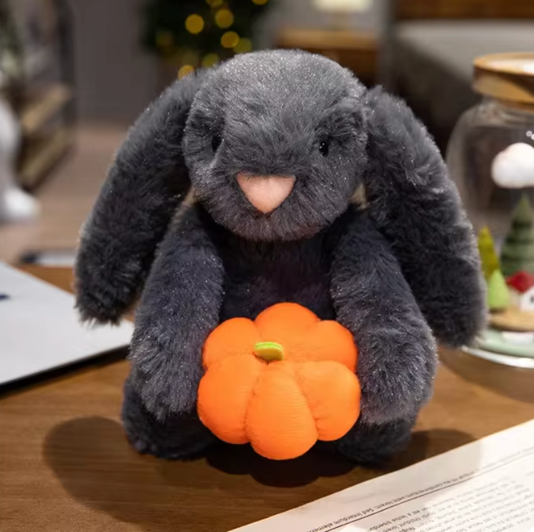 Garduru - Niedliches Kuschelset mit Bär, Hase und Aubergine für Halloween