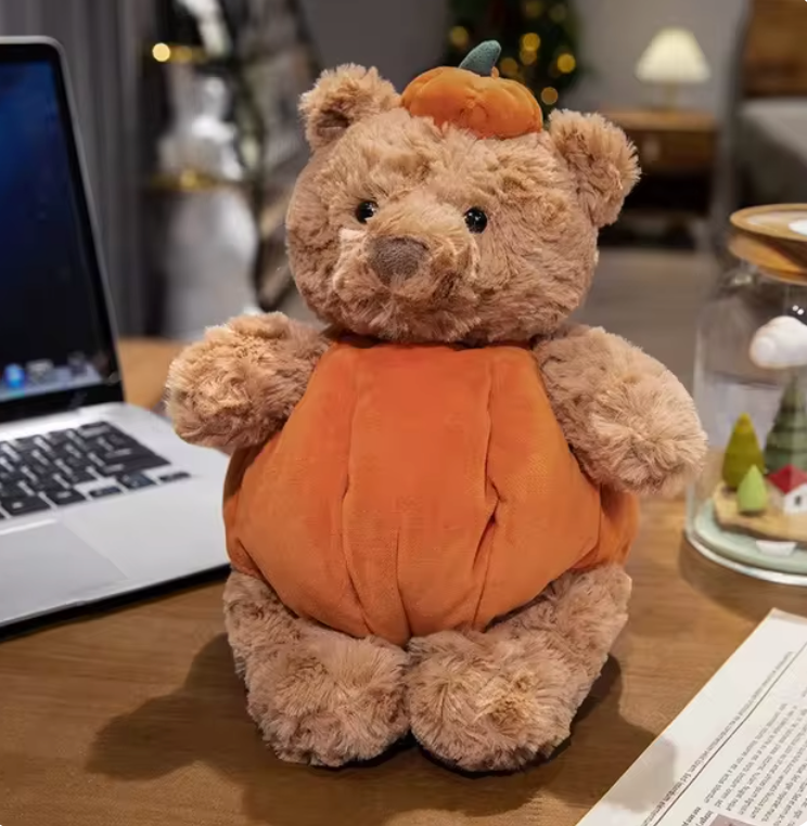 Garduru - Niedliches Kuschelset mit Bär, Hase und Aubergine für Halloween