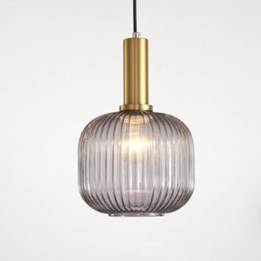 RoyaleGlow Texturiertes Glas Pendelleuchte – Elegante verstellbare Deckenleuchte für moderne Innenräume