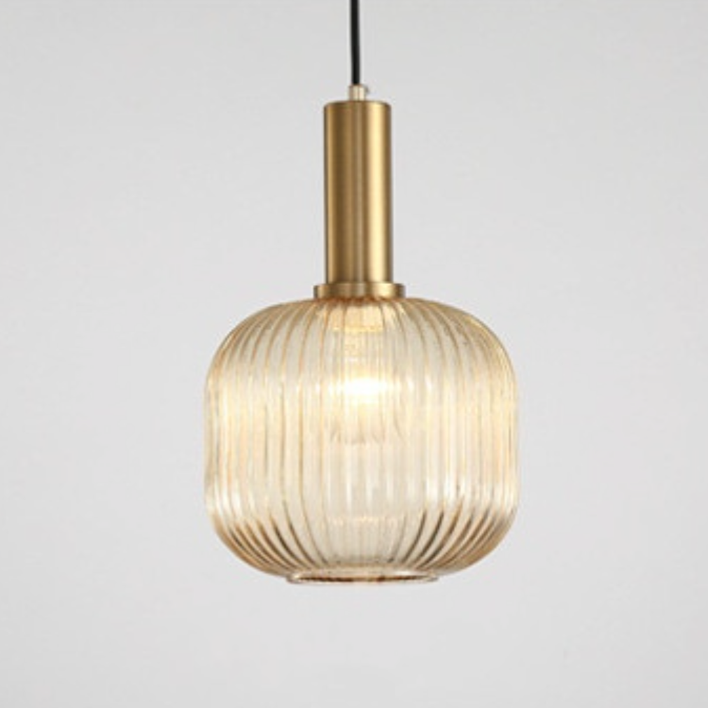 RoyaleGlow Texturiertes Glas Pendelleuchte – Elegante verstellbare Deckenleuchte für moderne Innenräume