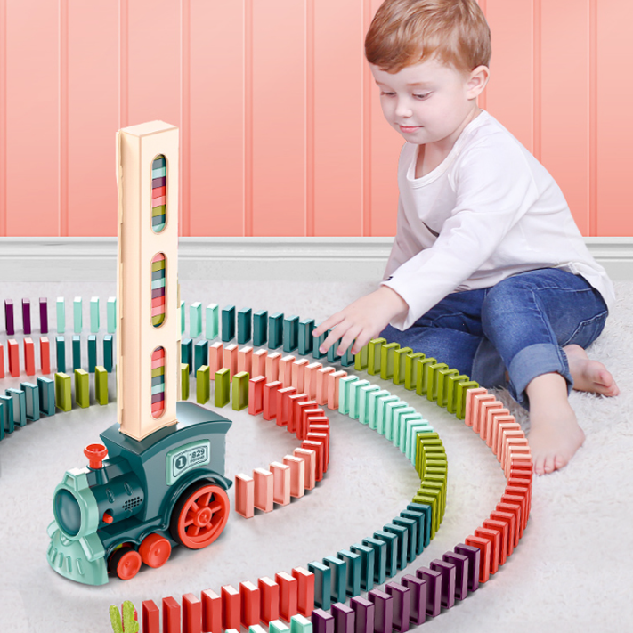Domino Express Zug Abenteuer Set - Der automatische Domino-Legezug