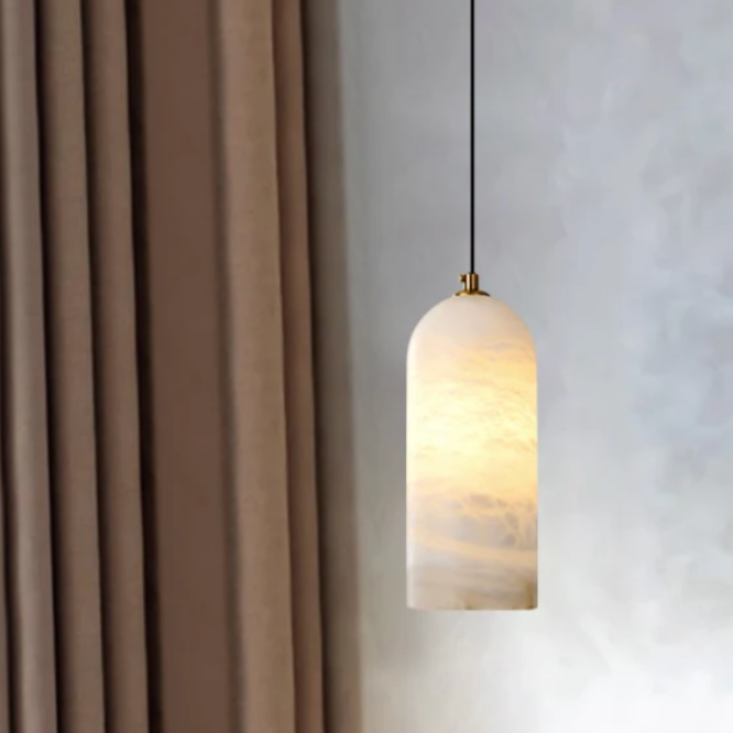 Garduru Marmor-Pendelleuchte | Minimalistisches Design | Luxuriöse Hängelampe | Elegante Beleuchtung