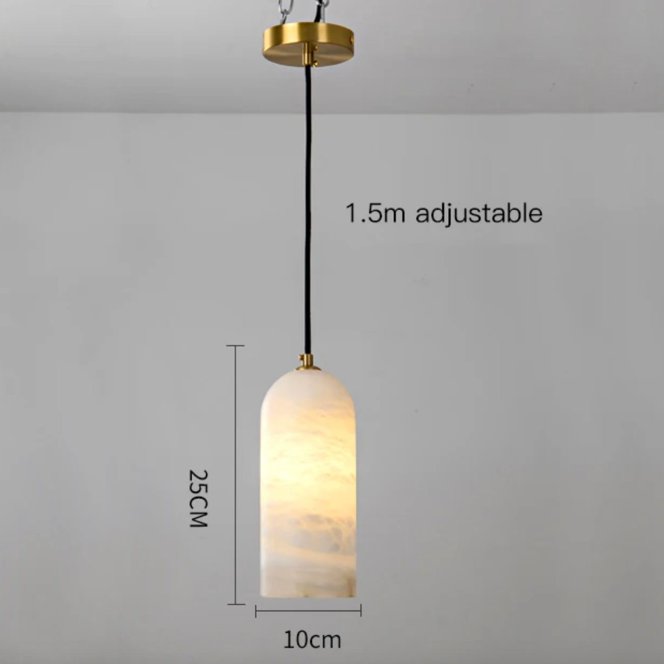 Garduru Marmor-Pendelleuchte | Minimalistisches Design | Luxuriöse Hängelampe | Elegante Beleuchtung