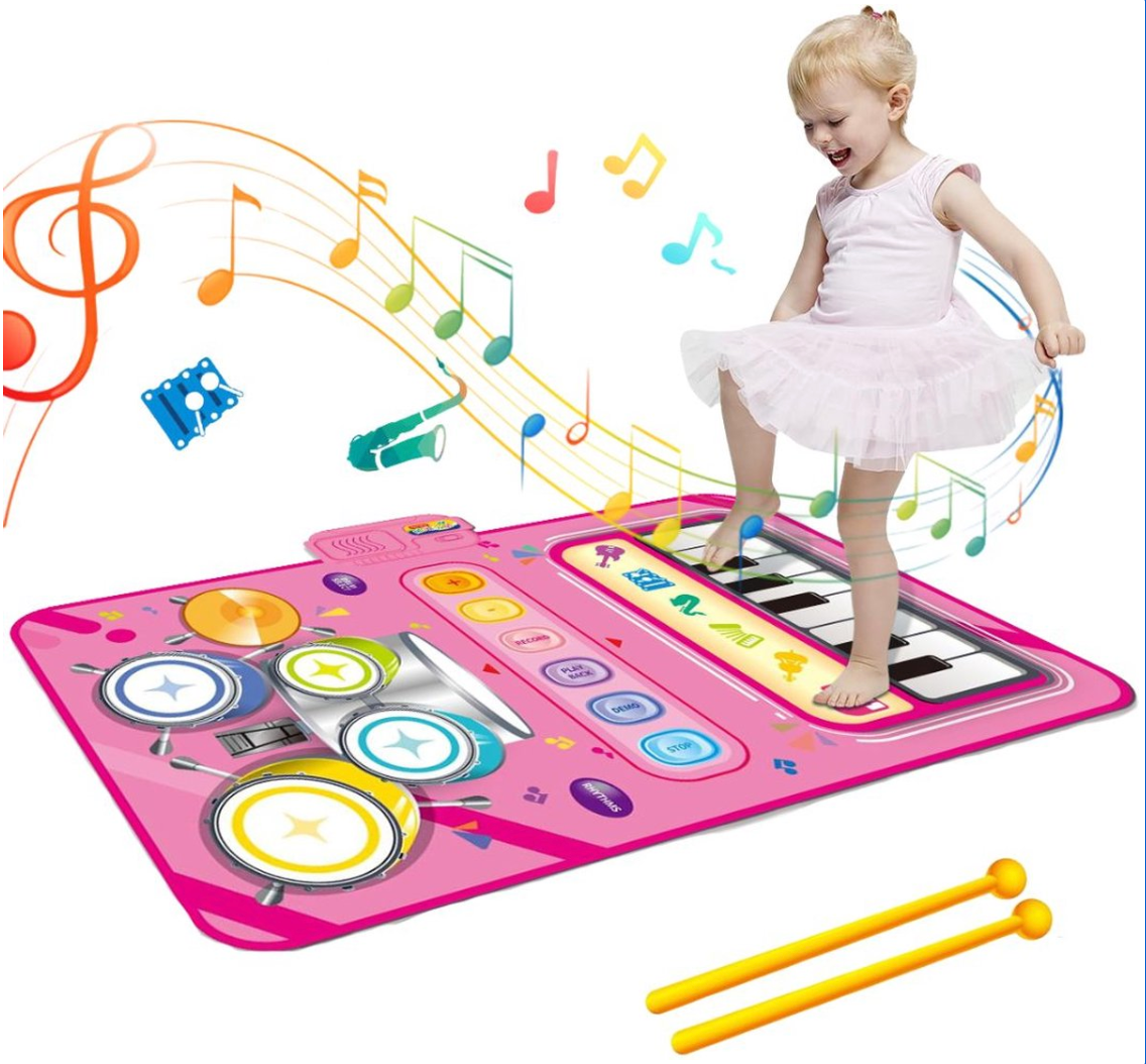 Garduru Sound Mat – Interaktive Musikmatte für Kinder mit 5 Instrumenten (Trommeln, Klavier, Geige)